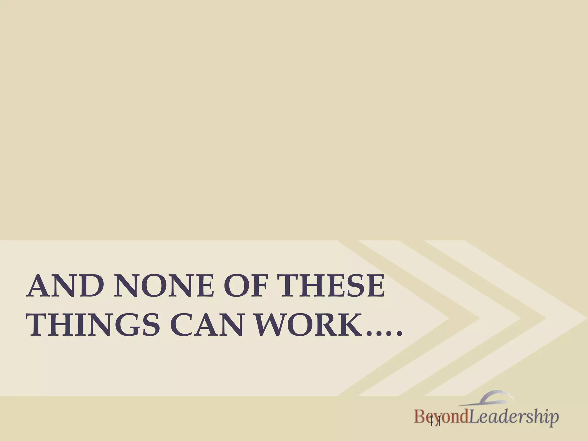 AND NONE OF THESE
THINGS CAN WORK….
11
 