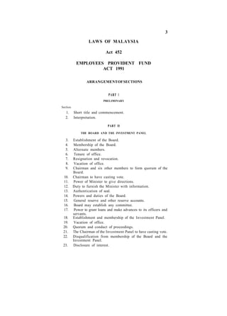 Display Abstract Epf Act.pdf Employees Provident Fund Epf Act 1991 Malaysia | PDF