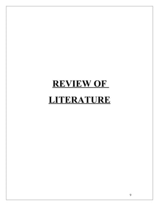 REVIEW OF
LITERATURE
9
 