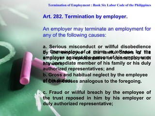 Work Termination Code HRM-Employees benefits, cessation of service | PPT