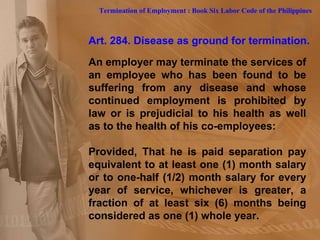 Work Termination Code HRM-Employees benefits, cessation of service | PPT