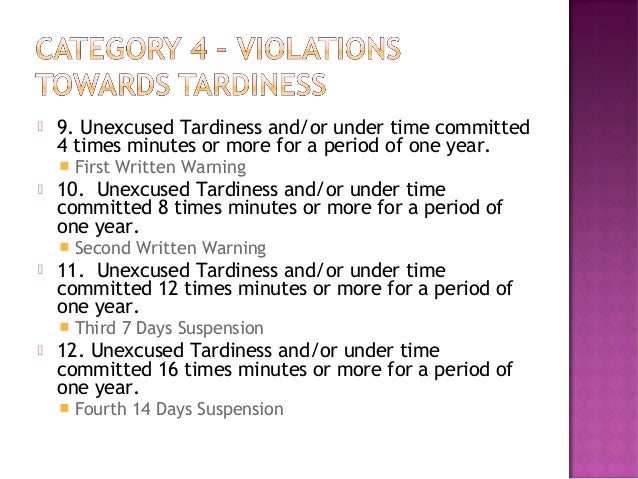 How To Write A Warning Letter For Tardiness