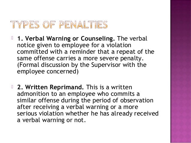 warning notices for employees