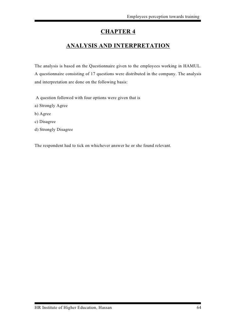 employees perception towards training conducted at hamul employee training questionnaire