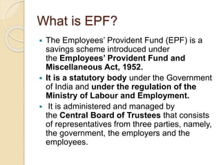 Display Abstract Epf Act.pdf Employees provident fund and miscellaneous provisions act, | PPTX
