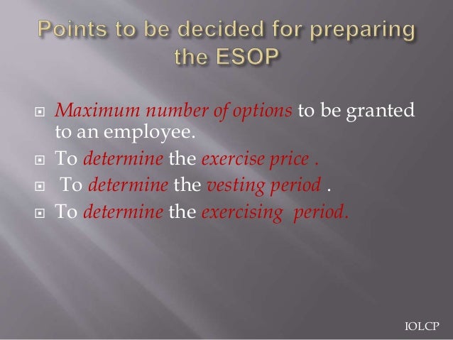 Stock options companies act 2013