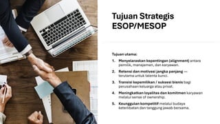 Mesop Example Employee Stock Ownership Plan (ESOP) &Management Employee Stock Option ...