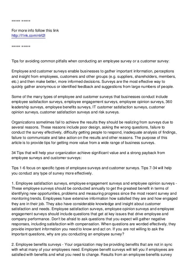 Employee Surveys And Customer Surveys 34 Survey Tips For Getting Be - employee surveys and customer surveys 34 survey tips for getting better results