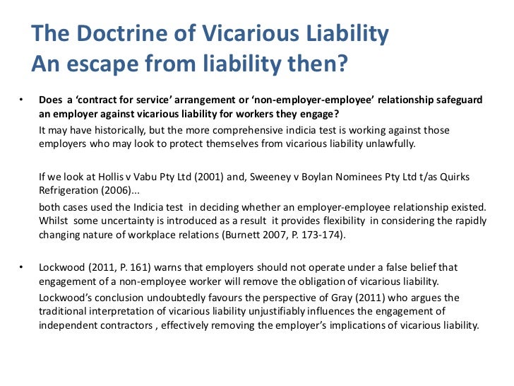Vicarious liability essay