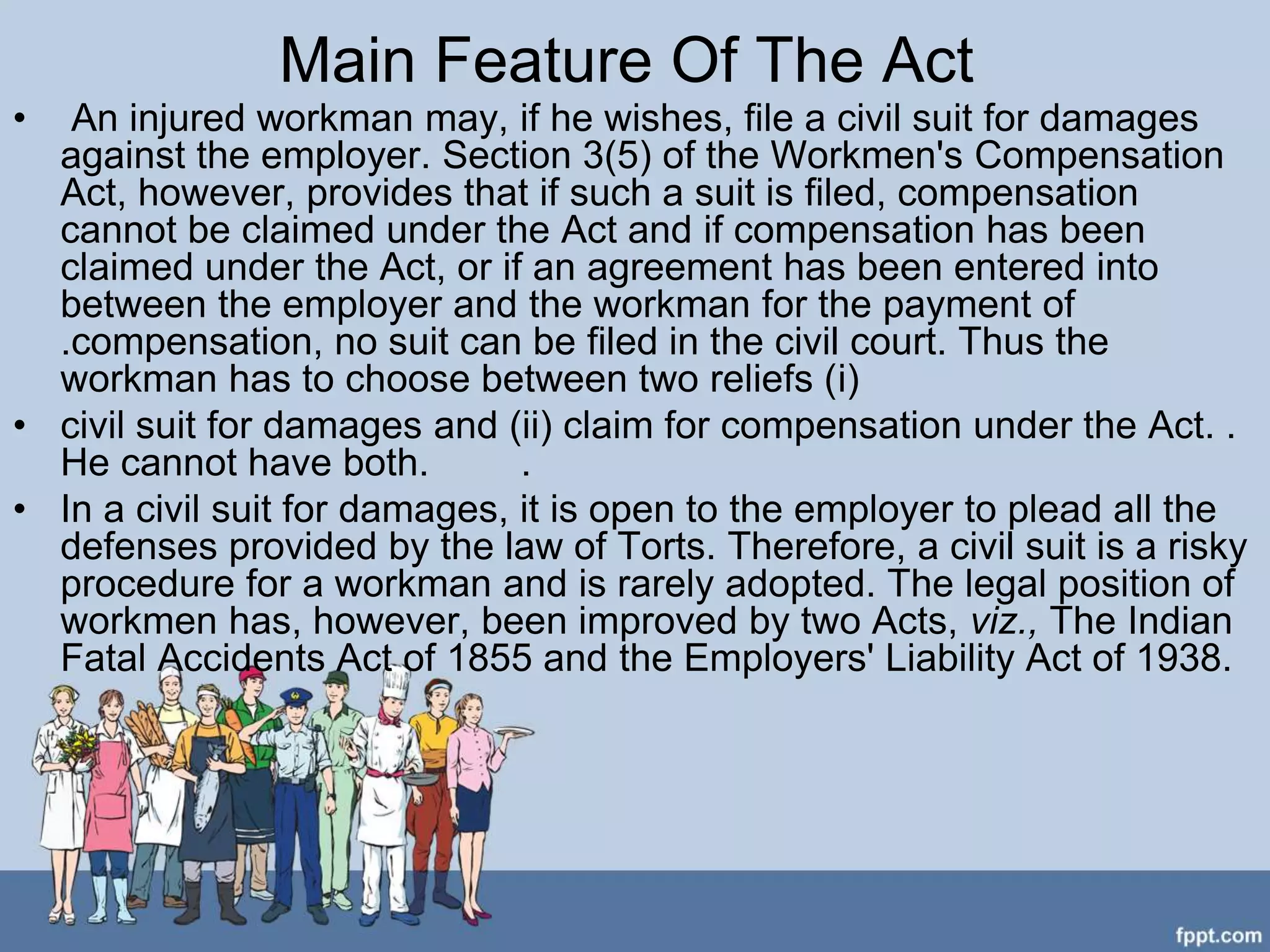 Employees’ (Workmen’s) Compensation Act 1923 | PPSX