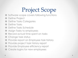 Employee Time and Task Tracking System | PDF