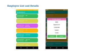 Employee List and Details
 