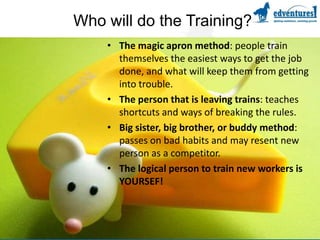 Examples: job rotation or job enlargement