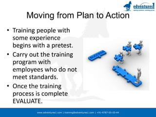 The Benefits of Training: SupervisorGives the more time to manageStandardized performanceLess absenteeismLess turnoverReduced tensionConsistencyLower costsMore customersBetter service