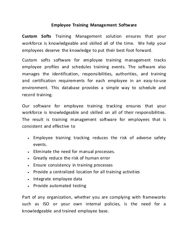 employee training management software training tracker software