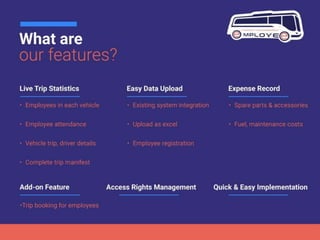 Employee Transportation Management System with Artificial Intelligence and Multiple Shift Management by Probytes