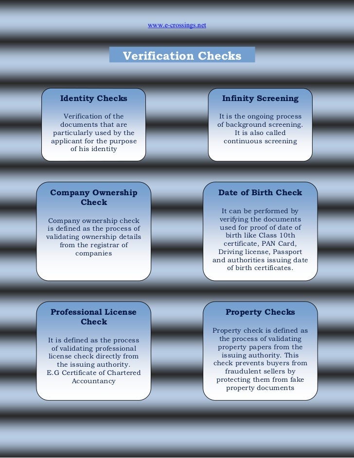 Employee Verification Checks