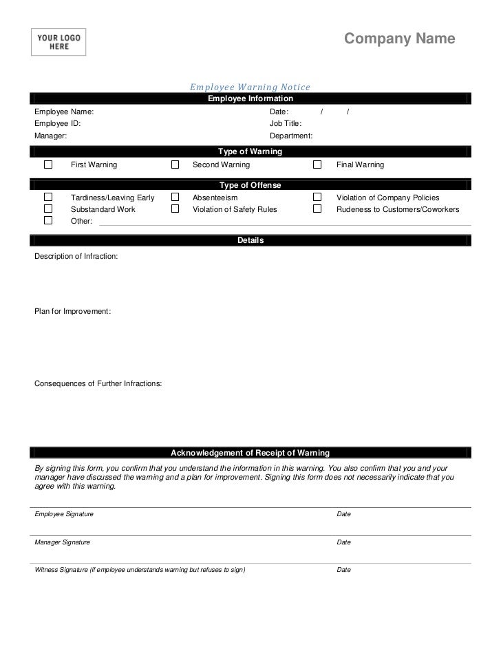Employee Warning Notice