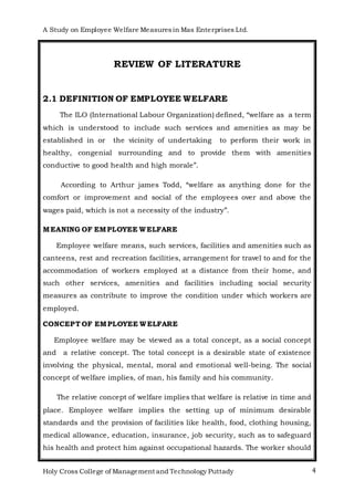 Employee welfare measures | PDF