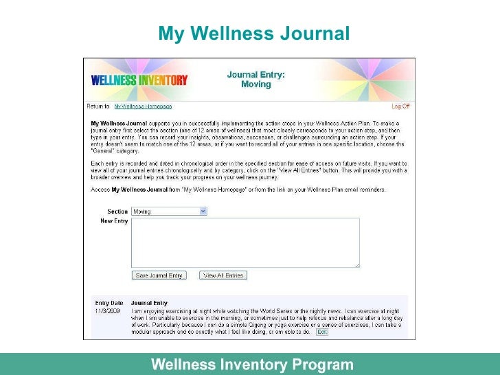 wellness journal template
