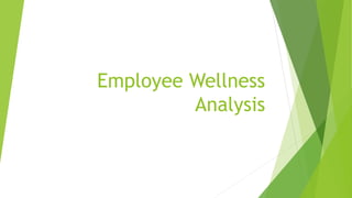 Employee Wellness
Analysis
 