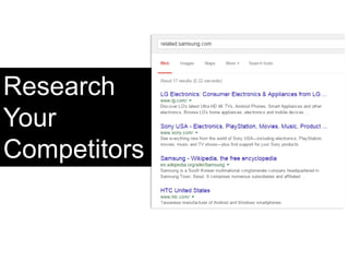 Research
Your
Competitors
 
