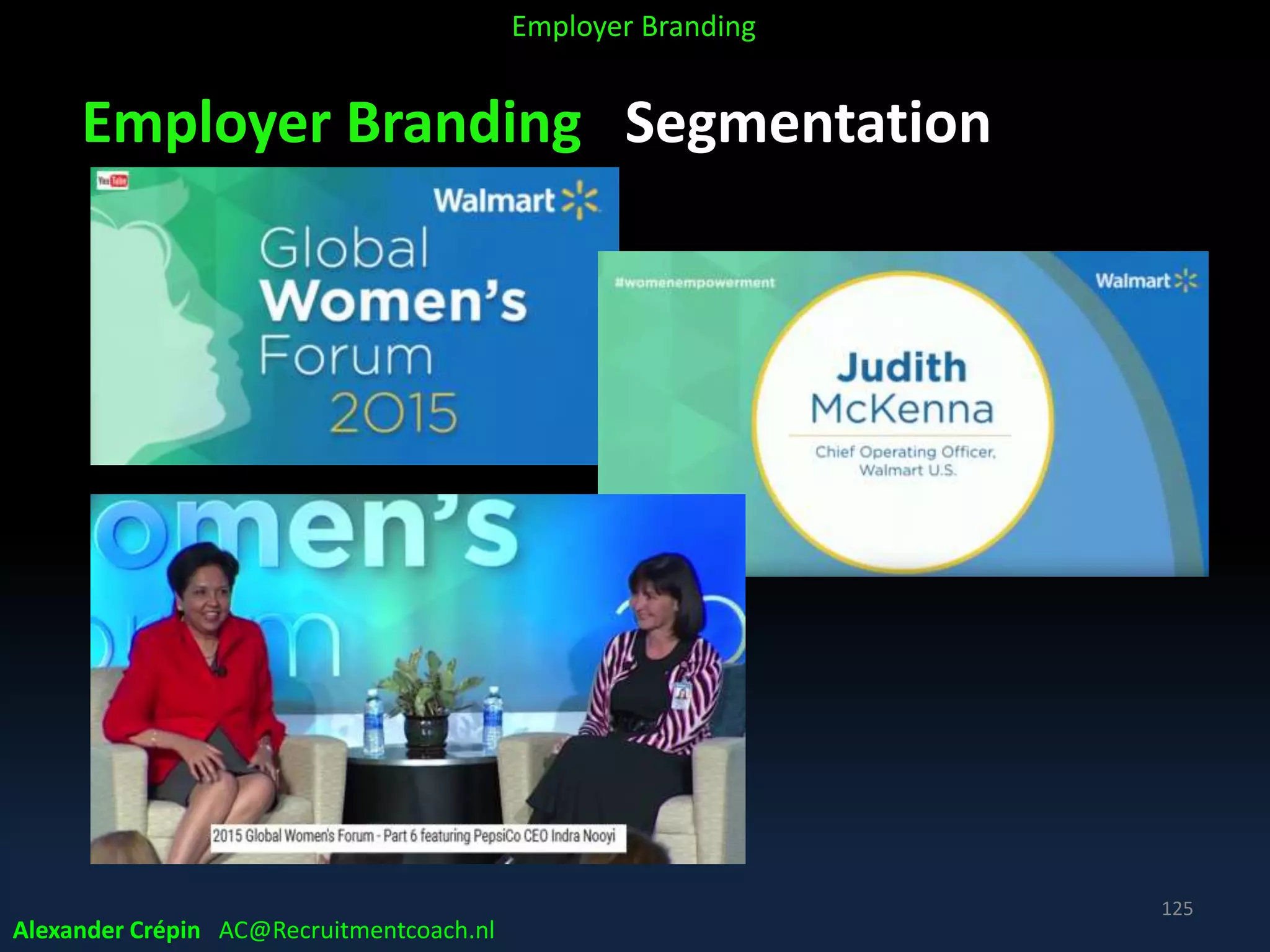 Employer Branding Segmentation
Alexander Crépin AC@Recruitmentcoach.nl
Employer Branding
125
 