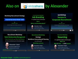 Also on by Alexander
Alexander Crépin AC@Recruitmentcoach.nl
 