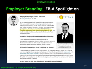 Employer Branding EB-A Spotlight on
Alexander Crépin AC@Recruitmentcoach.nl
Employer Branding
123
 