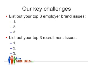 These slides are a summary of the
     Employer Brand Marketing Guide




     To get a free copy go to

www.hirestrategies.co.uk/EBGuide
 