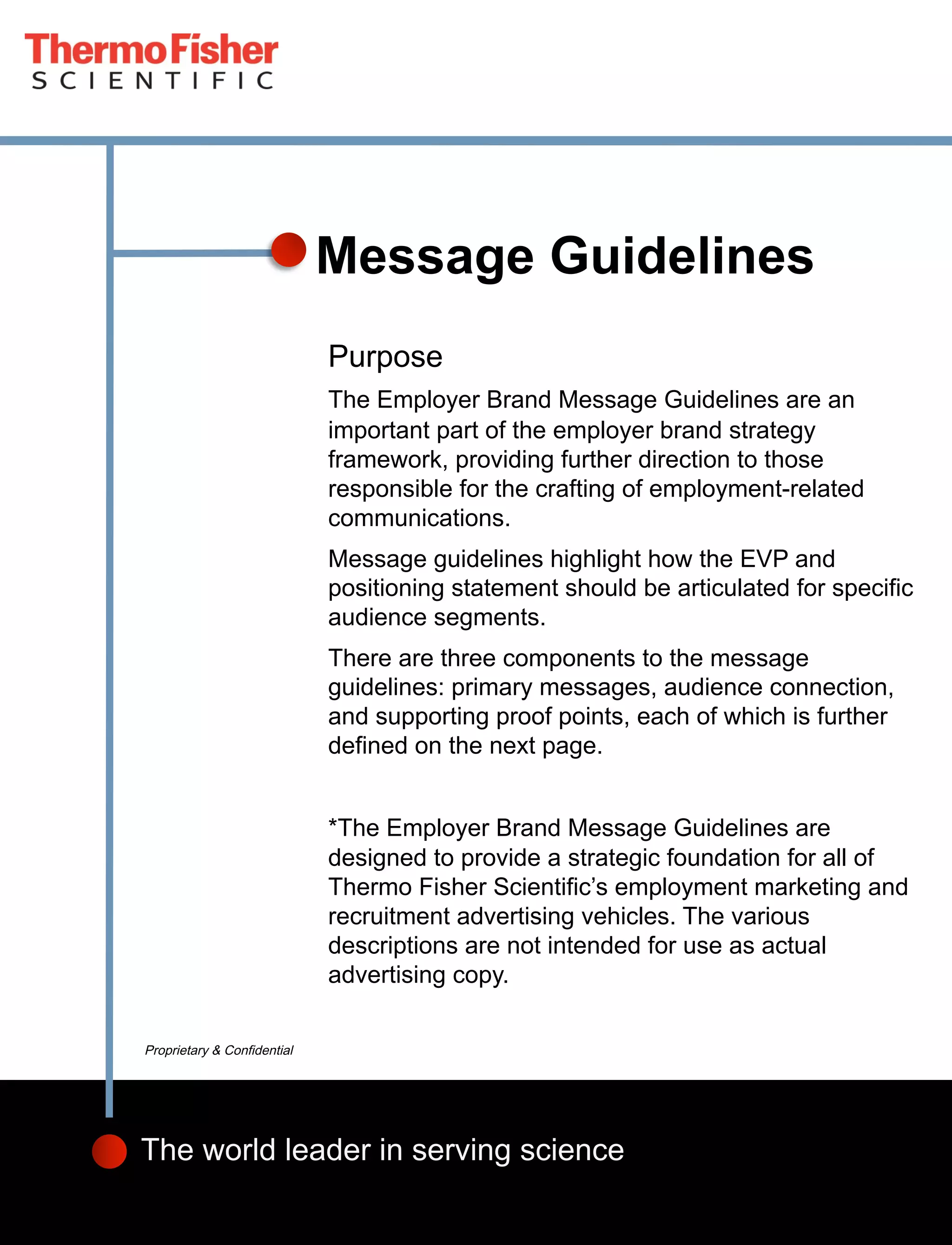 Employer Brand Message Guidelines (Thermo Fisher) | PDF | Human ...