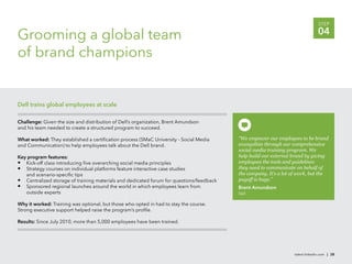 talent.linkedin.com | 28
STEP
04Grooming a global team
of brand champions
Challenge: Given the size and distribution of De...