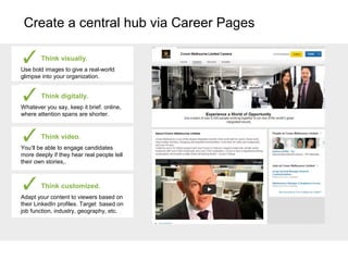Promoting your talent brand beyond LinkedIn
Twitter Facebook YouTube SlideShare Pinterest
talent.linkedin.com
 