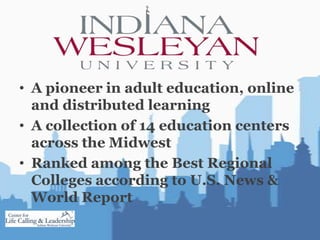 A pioneer in adult education, online and distributed learning<br />A collection of 14 education centers across the Midwest...