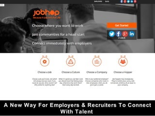A New Way For Employers & Recruiters To ConnectA New Way For Employers & Recruiters To Connect
With TalentWith Talent
 