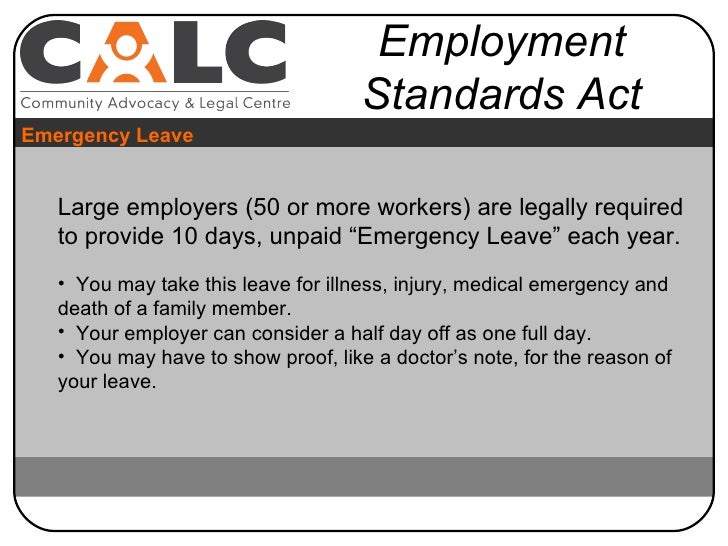 Employment Standards in Ontario