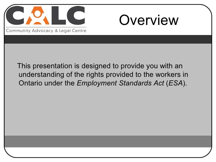 Employment Standards in Ontario