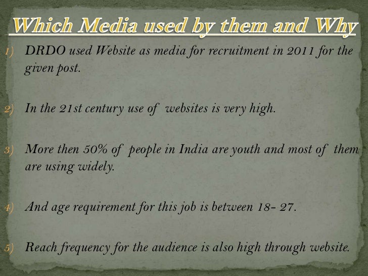 employment advertisement medium and its effectiveness