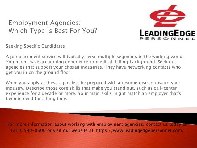 employment agencies which type is best for you describe your call center experience