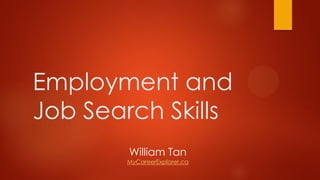 Employment and
Job Search Skills
TECK L. TAN

 