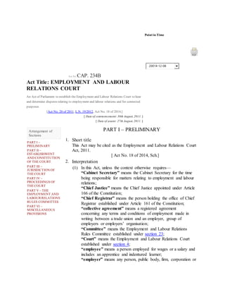 Employment and labour relations court | PDF