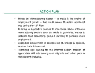 Employment and Skill Development in the 12th Plan (2012 - 2017) | PDF