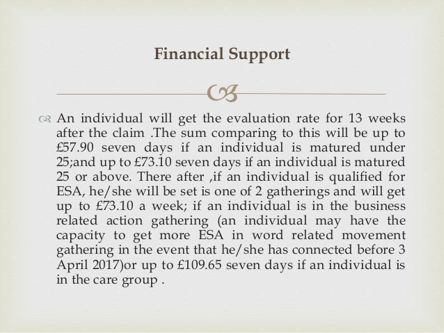 Employment and Support Allowance Overview