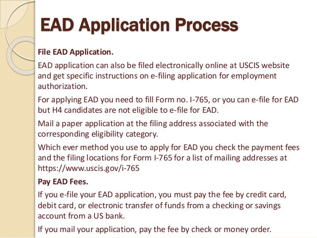 form for ead h4 Work What is EAD in permit ? USA form for ead h4 Work What is EAD in permit ? USA