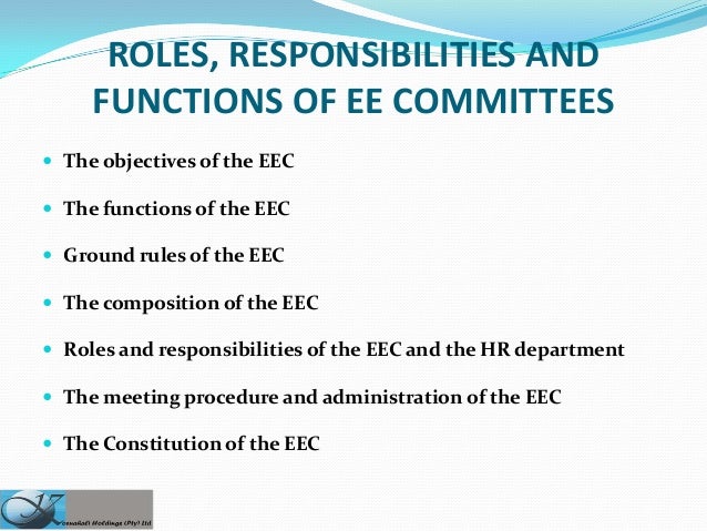 Roles And Responsibilities Of Employees Roles And Responsibilities Of Employees