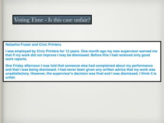 Voting Time - Is this case unfair?
 