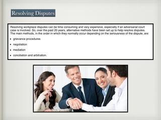 Resolving Disputes
 