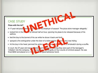 UNETHICAL
ILLEGAL
 