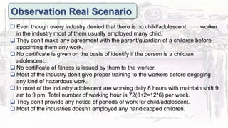 Employment of adolescent | PPTX
