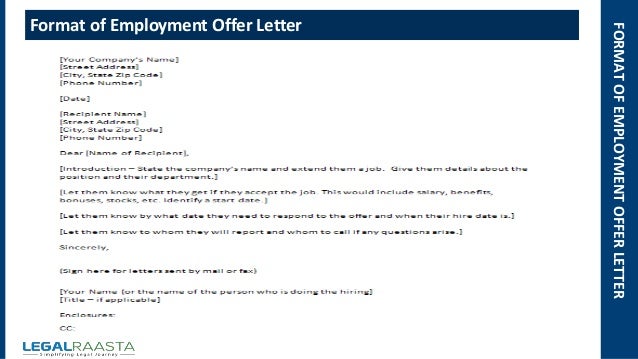 employment offer template